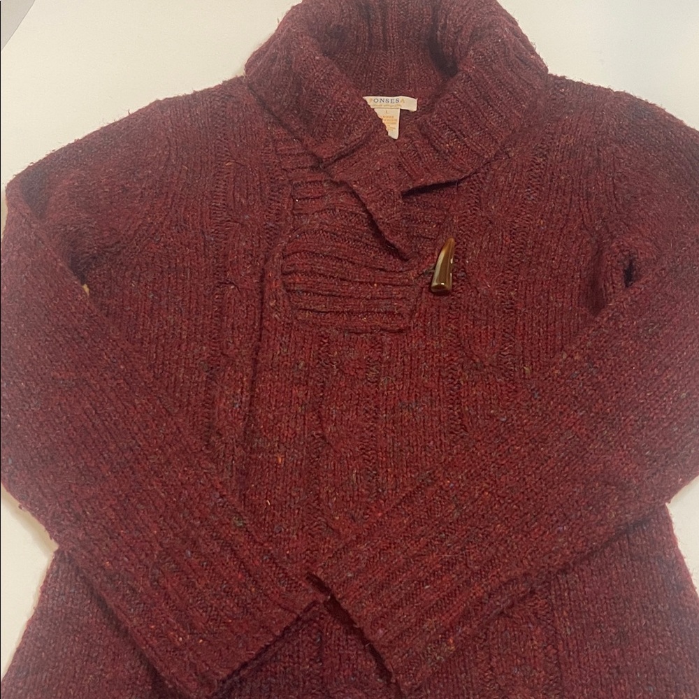 Cozy Burgundy Knit Sweater